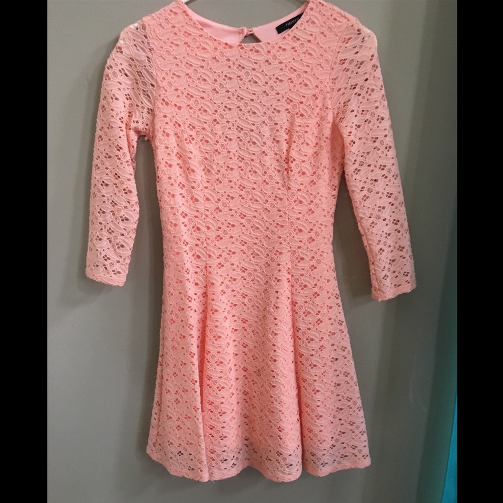 SOLD Light pink lace skater dress
